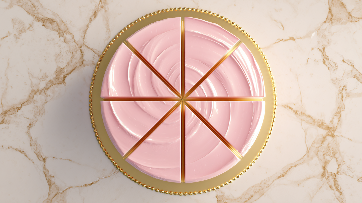 Professional culinary infographic showing the ring-cutting method for maximum servings on a round cake.