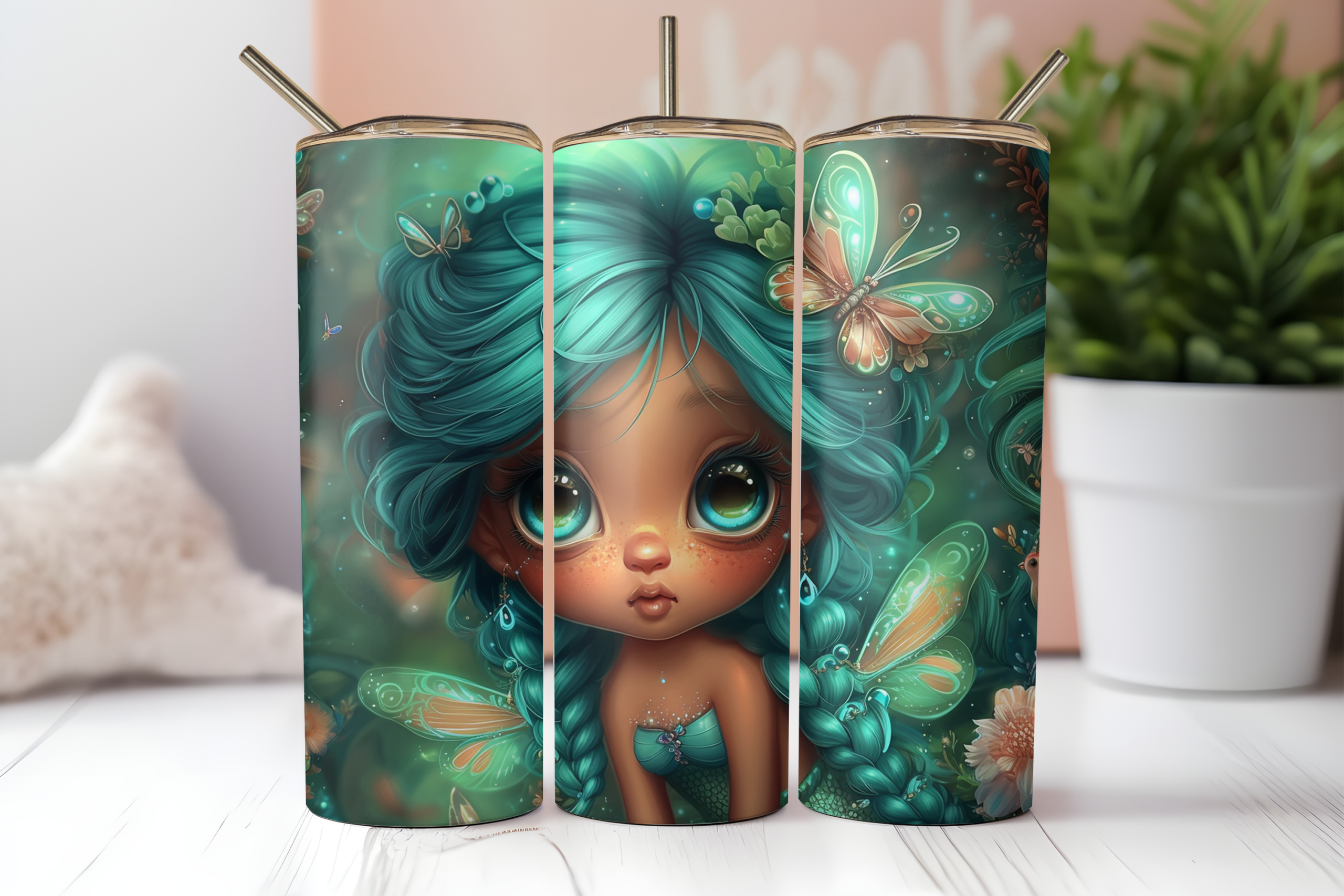 Braided Mermaid Tumbler Wrap